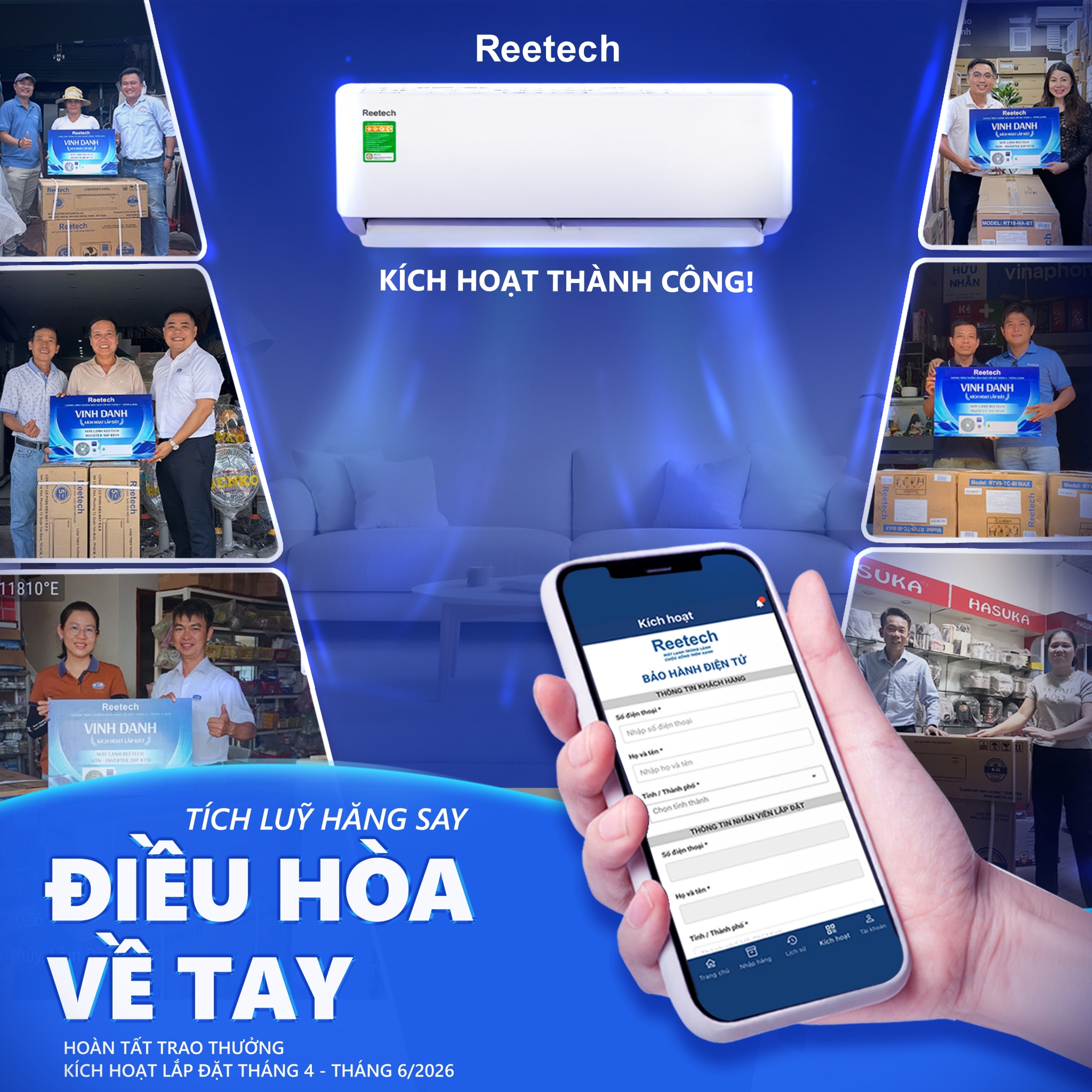TÍCH LŨY HĂNG SAY – ĐIỀU HÒA VỀ TAY | HOÀN TẤT TRAO THƯỞNG CHƯƠNG TRÌNH KÍCH HOẠT LẮP ĐẶT T4 - T6/2026
